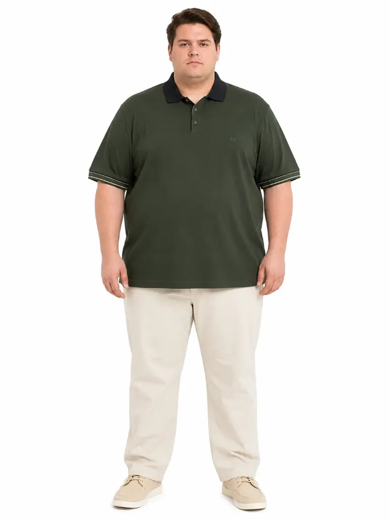 Polo Piqué Cuello En Contraste Mode XL - Tallas Grandes - 26557