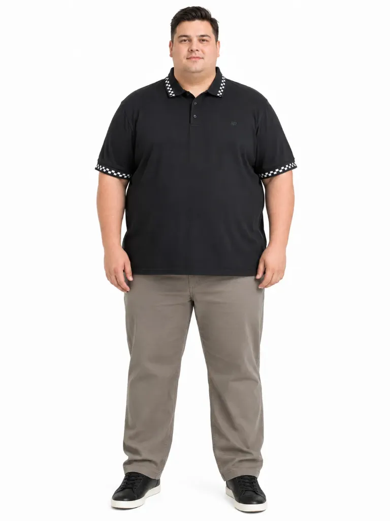 Polo Detalle Cuadros Racing En Cuello Mode XL - Tallas Grandes - 26551