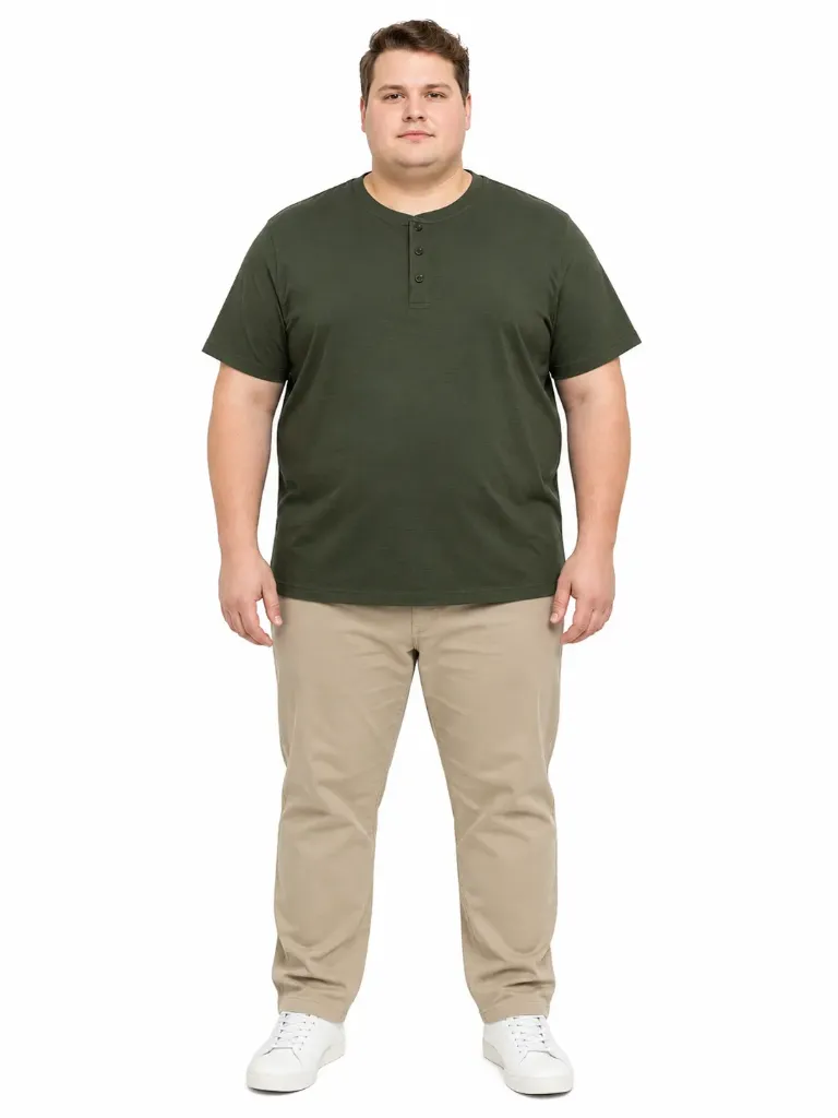 Playera Botones Stretch Mode XL - Tallas Grandes - 26210