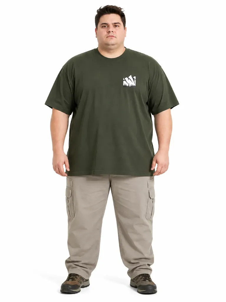 Playera Gráfica Beyond The Path Mode XL - Tallas Grandes - 26115 (2XL, Verde Oscuro)