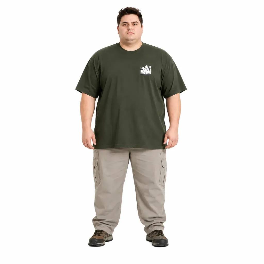 Playera Gráfica Beyond The Path Mode XL - Tallas Grandes - 26115 (2XL, Verde Oscuro)