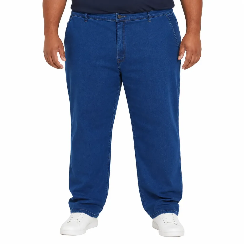 Pantalón de Lona Corte Semi Ajustado Lona Stretch Bolsas Traseras Tipo Chino Mode XL - Tallas Grandes - 18880 (40)