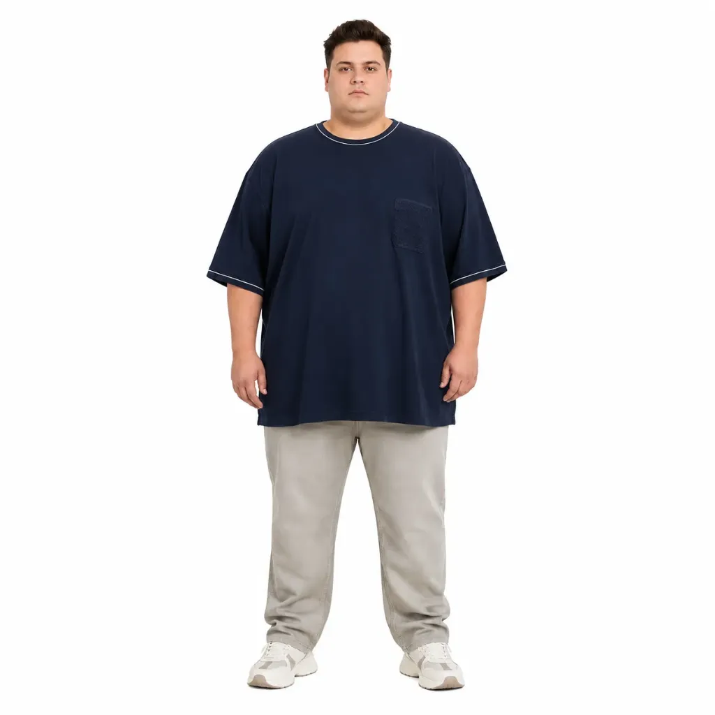 Playera Detalle Cuello Bordado En Pecho Mode XL - Tallas Grandes - 26221