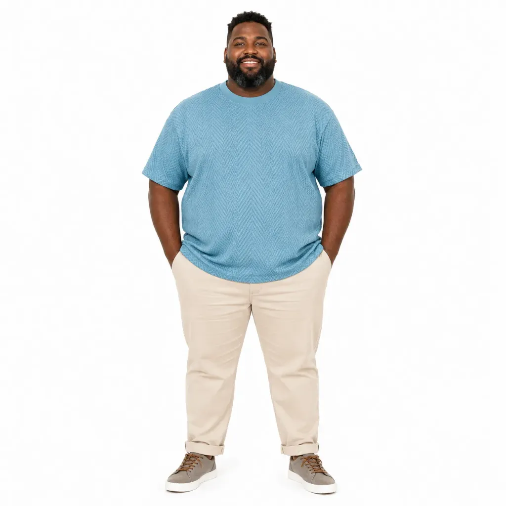 Playera Texturizada Deluxe Leisure - Tallas Grandes - HK83600X