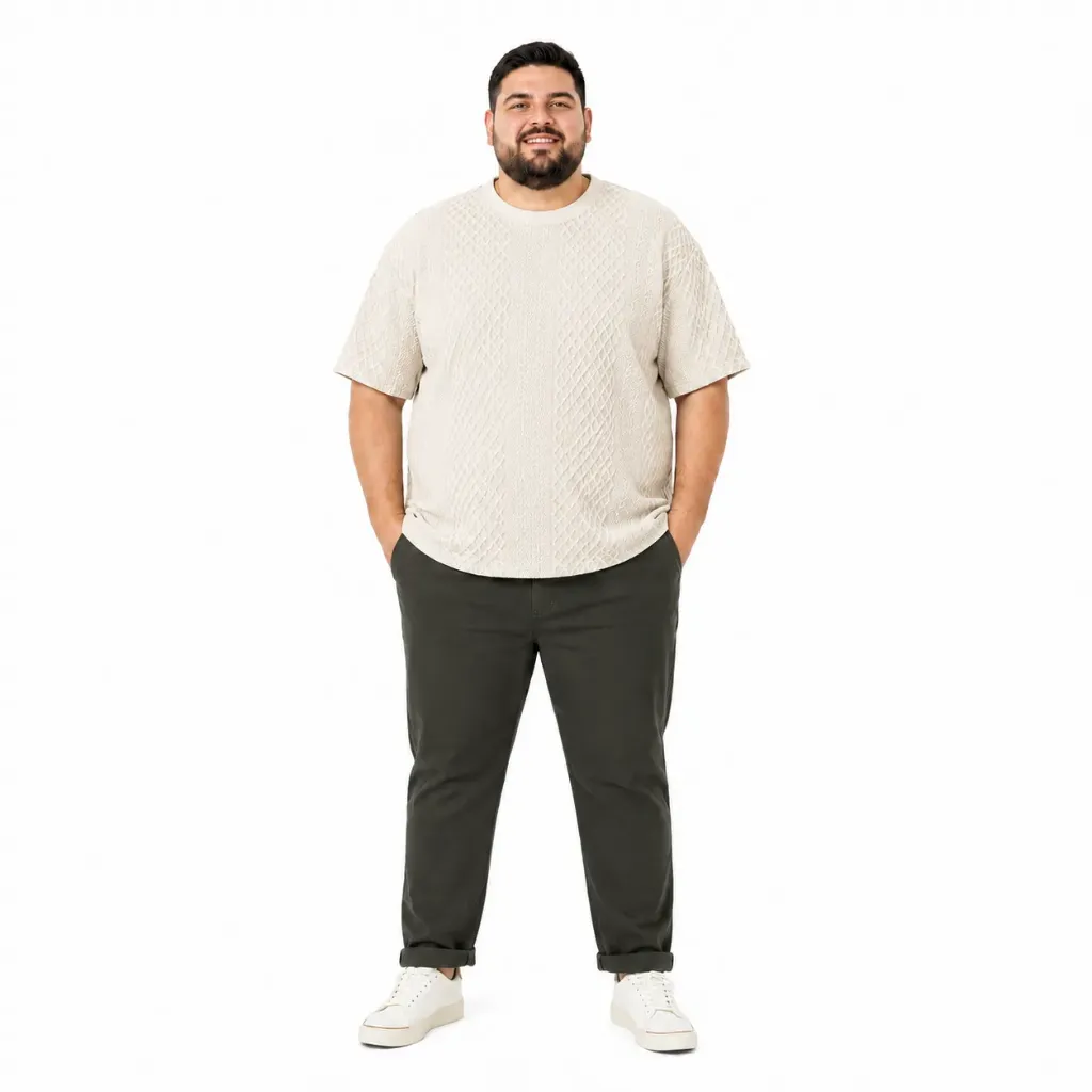 Playera Texturizada Deluxe Leisure - Tallas Grandes - HK83601X (2XL)
