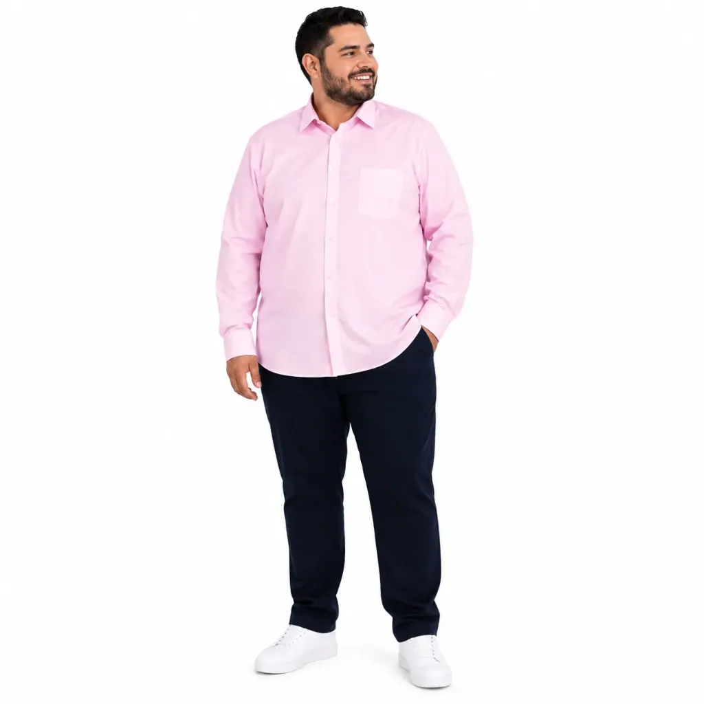 Camisa Formal Magnus - Tallas Grandes (Rosado, 2XL)