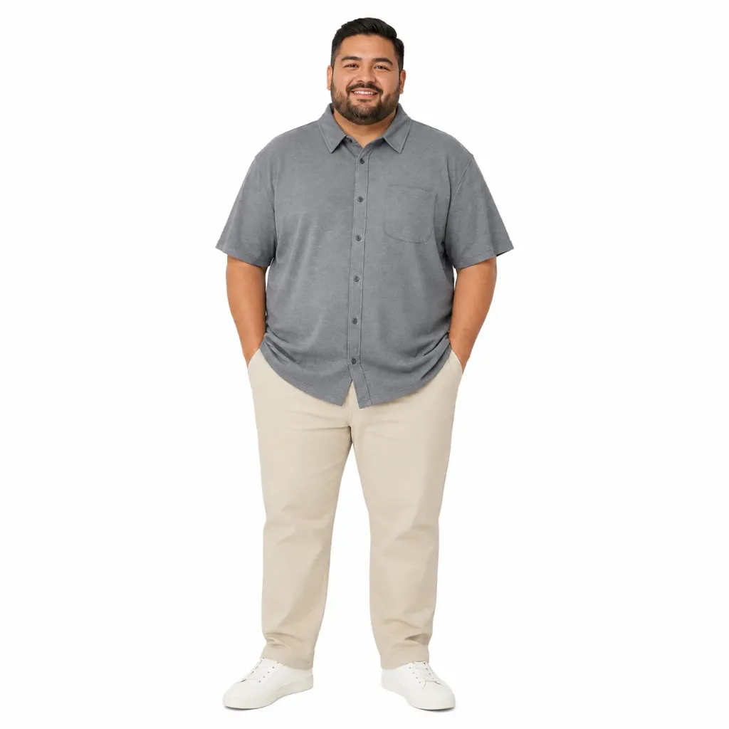 Camisa Manga Corta Tela Stretch All In Motion - Tallas Grandes