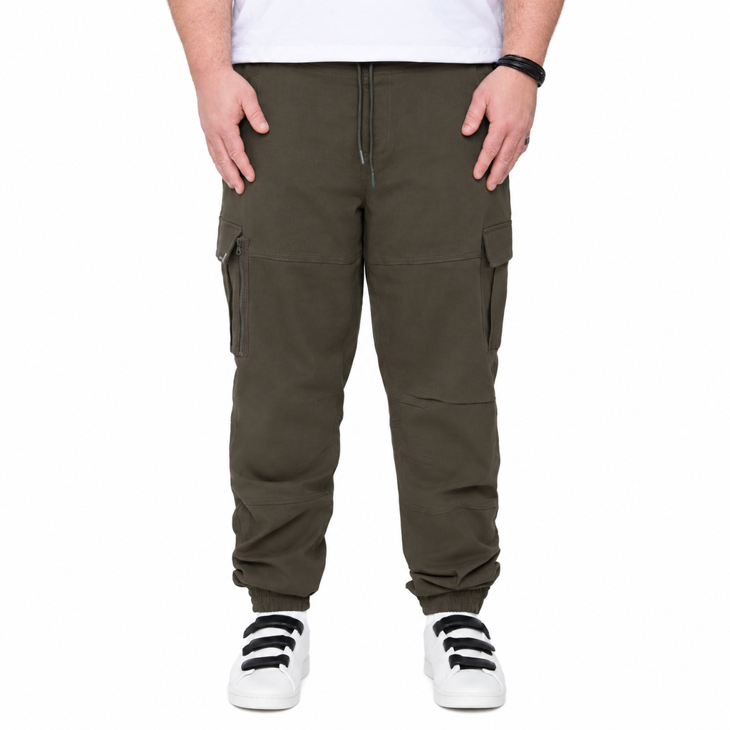 Joggers Cargo Stretch Thickems - Tallas Grandes - 103105 (2XL, Verde)