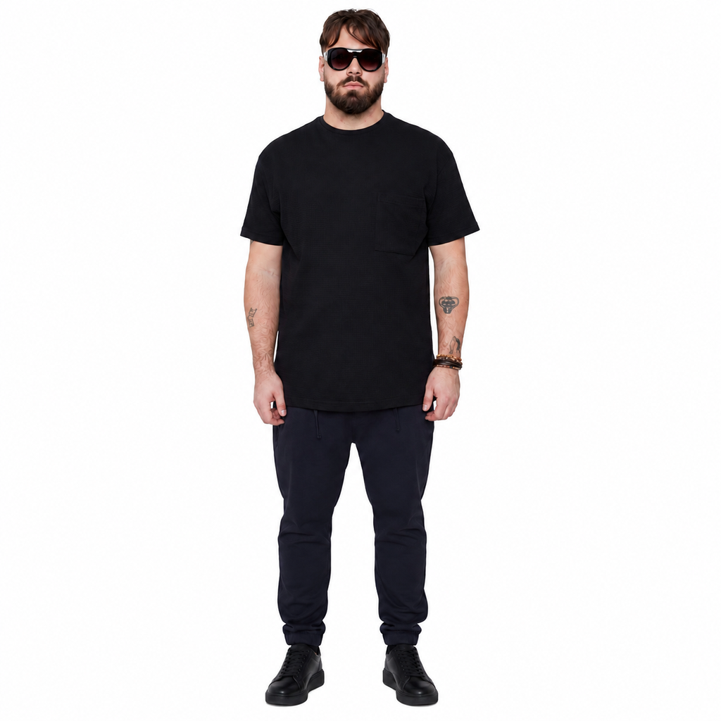 Playera Textura Waffle Stretch Thickems - Tallas Grandes - 101730