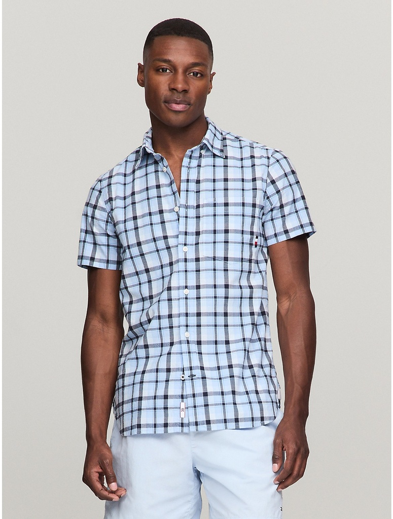 Camisa Manga Corta Celeste Tommy Hilfiger  - Tallas Grandes