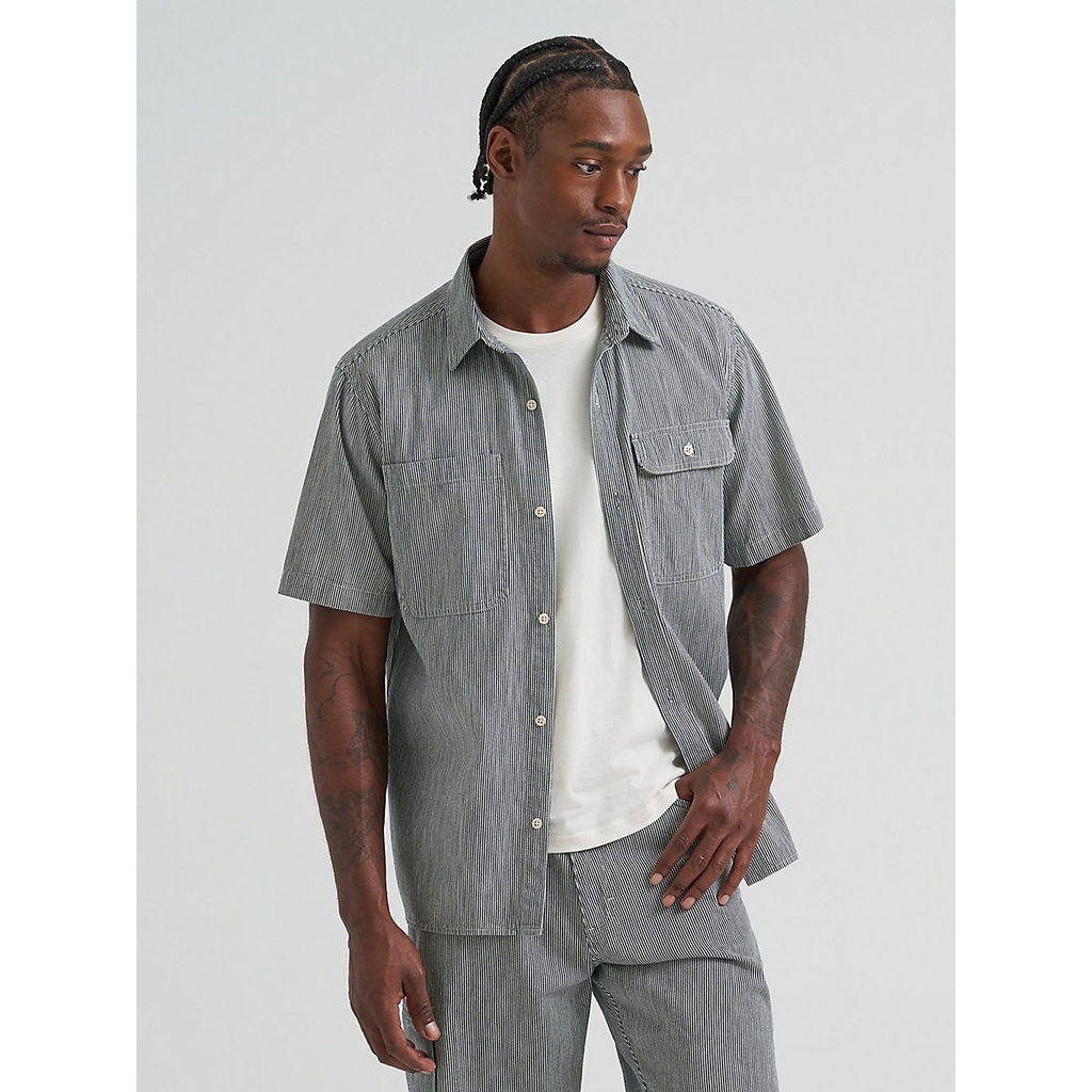Camisa Manga Corta De Líneas Wrangler - Tallas Grandes - 112380