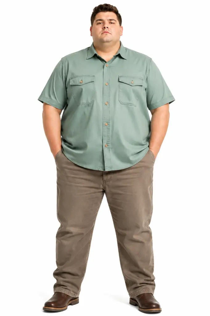 Camisa Manga Corta Wrangler - Tallas Grandes - 112367